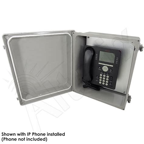 stainless steel phone box|Altelix Weatherproof NEMA 4X Phone Call Box, 14x11x7 with .